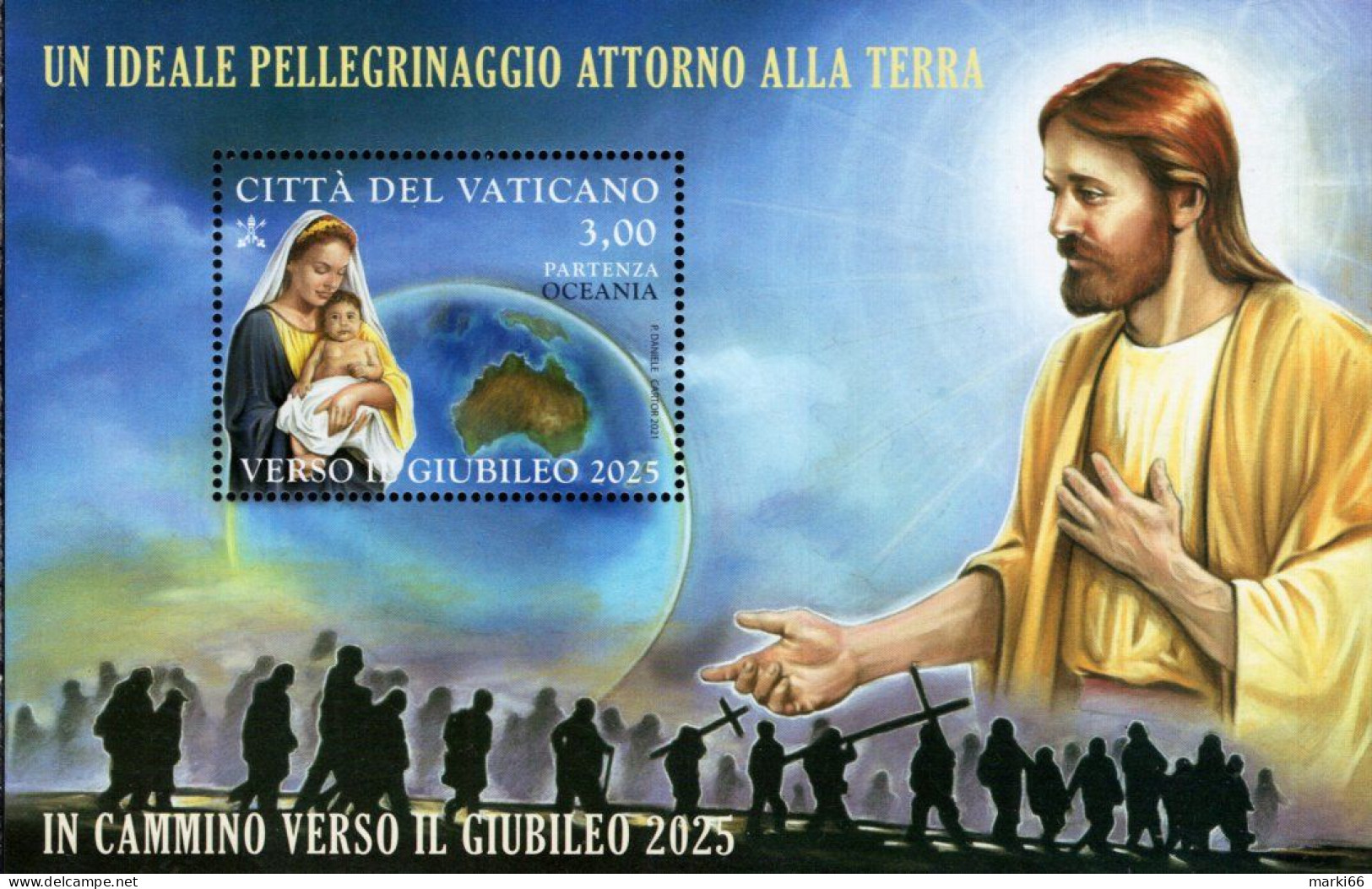 Vatican - 2021 - Pilgrimage Around The World - Jubilee Year 2025 - Mint Souvenir Sheet - Neufs