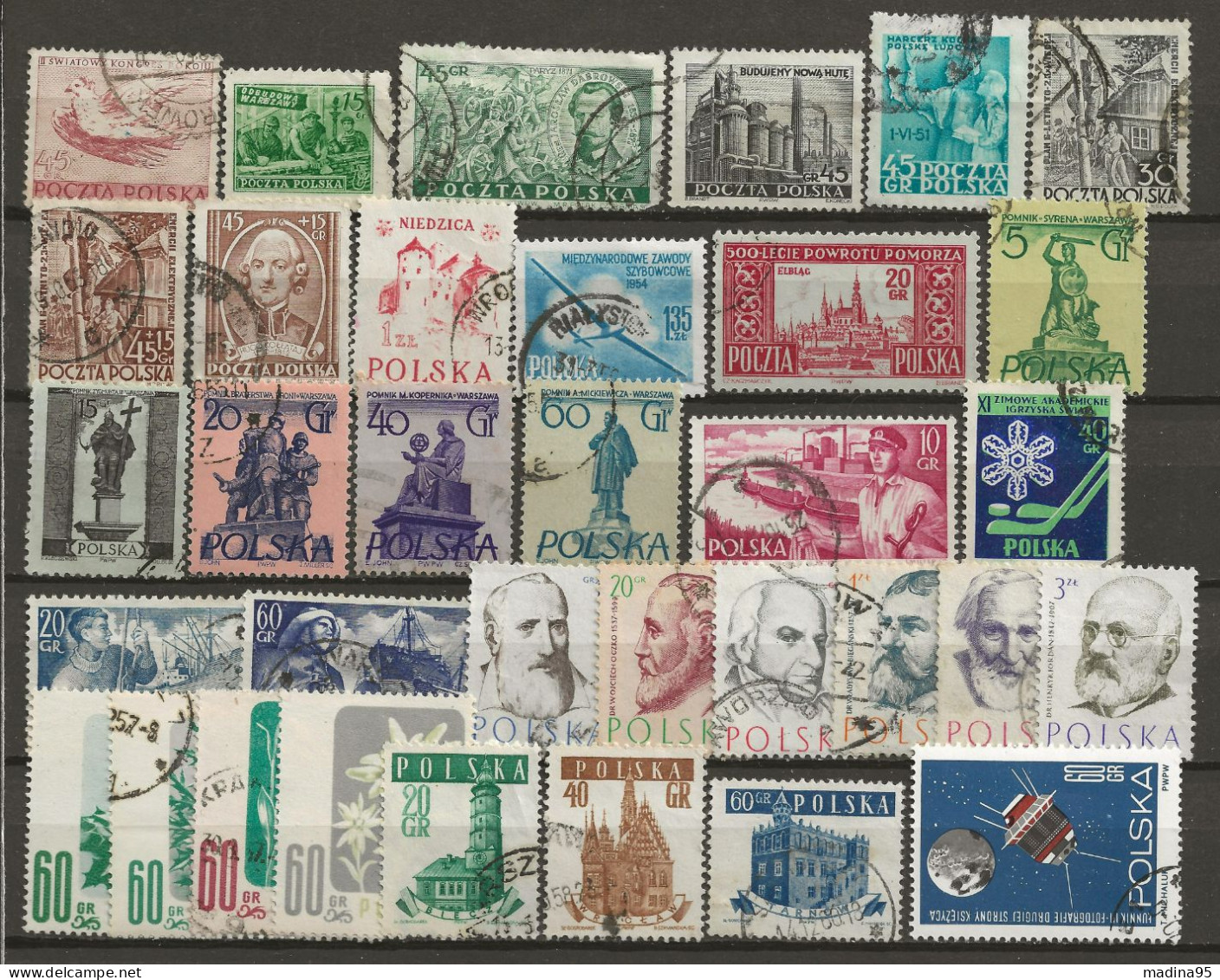 POLOGNE: Obl. N° YT 588 à 993, Ens. De 34 Tp Différents Oblitérés, TB - Collections