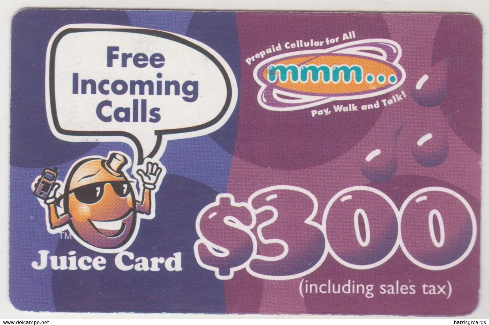 ZIMBABWE - Mango Juice Card 300, Z$300, Exp.date  14/02/2003, Used - Simbabwe