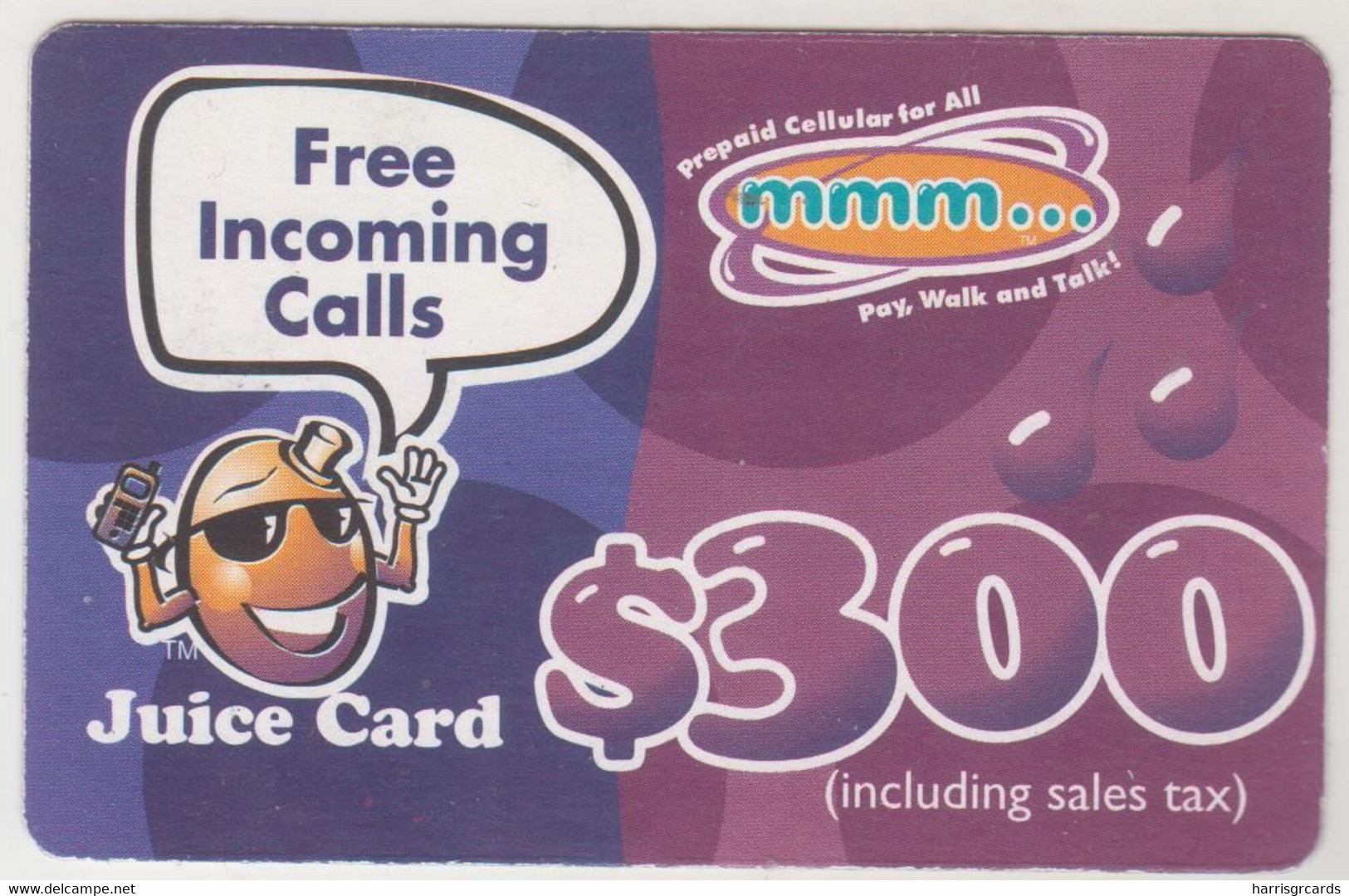 ZIMBABWE - Mango Juice Card 300, Z$300, Exp.date  14/02/2003, Used - Zimbabwe