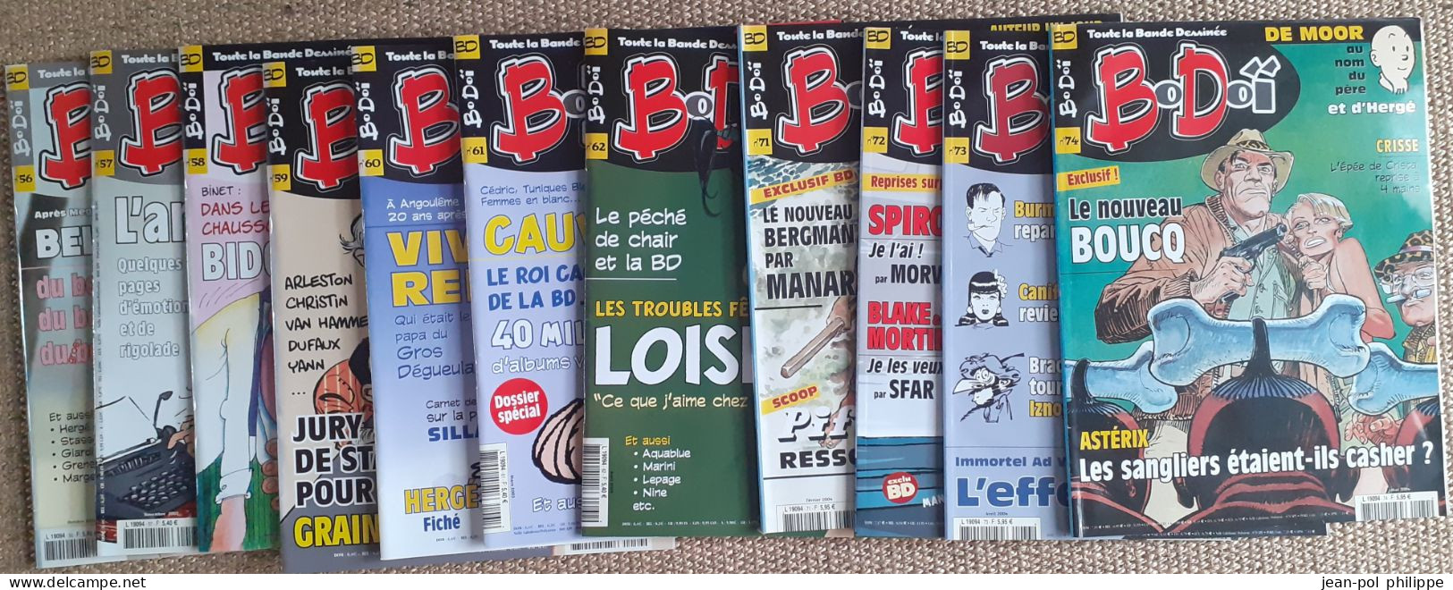 Magazines BD "Bodoï" des n° 15 à 121 + Hors séries