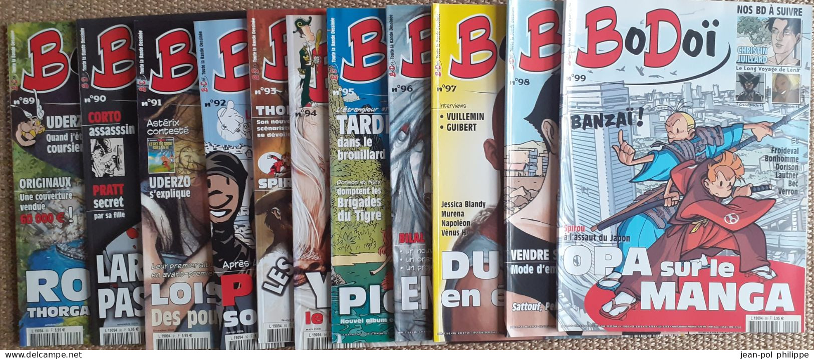 Magazines BD "Bodoï" des n° 15 à 121 + Hors séries