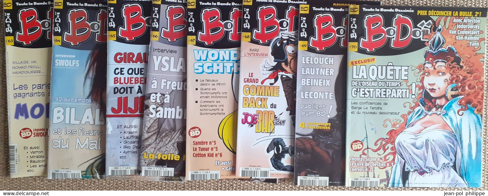 Magazines BD "Bodoï" des n° 15 à 121 + Hors séries