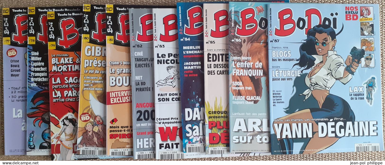 Magazines BD "Bodoï" des n° 15 à 121 + Hors séries