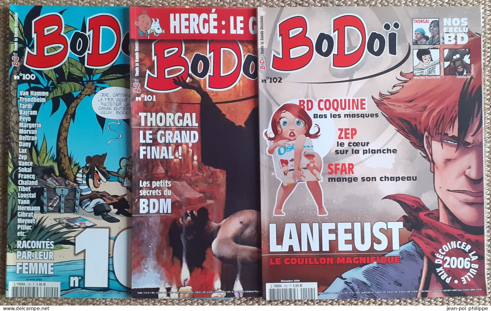 Magazines BD "Bodoï" des n° 15 à 121 + Hors séries