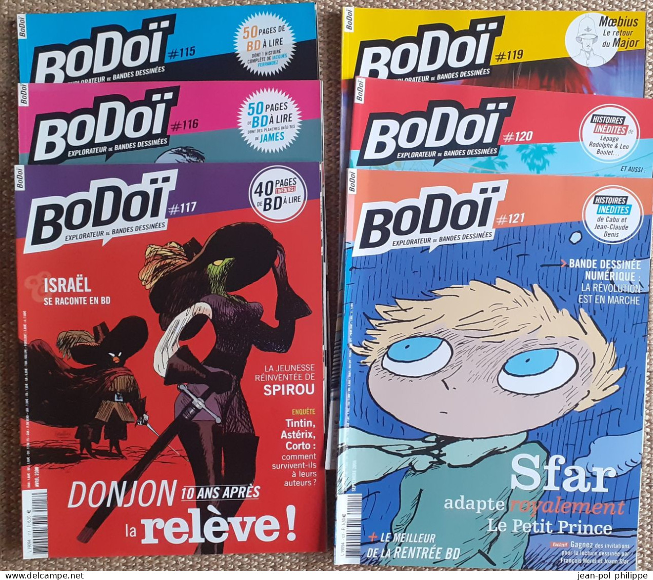 Magazines BD "Bodoï" des n° 15 à 121 + Hors séries