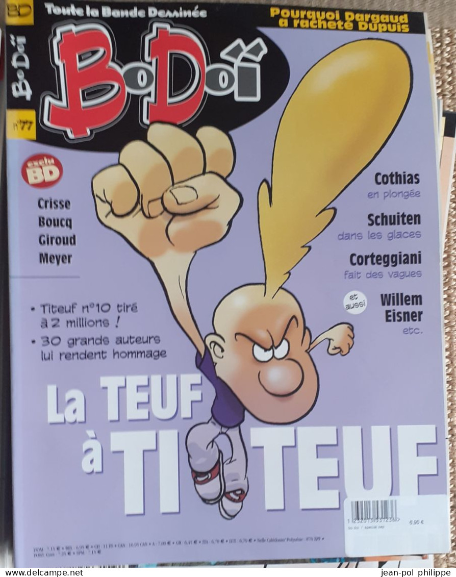 Magazines BD "Bodoï" des n° 15 à 121 + Hors séries