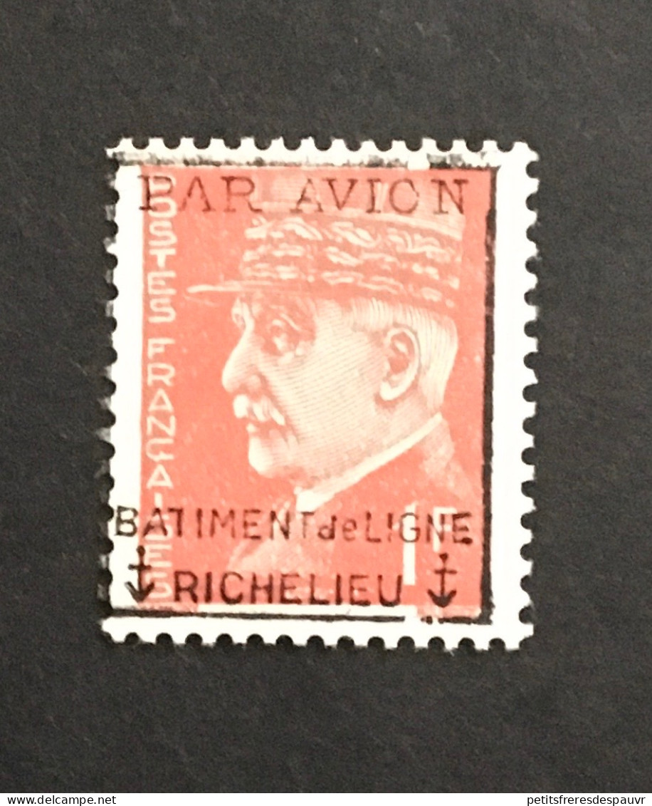 FRANCE - Poste Aérienne Militaire YT 2 Bâtiment De Ligne Richelieu - Neuf Sans Charnière MNH ** - Military Airmail