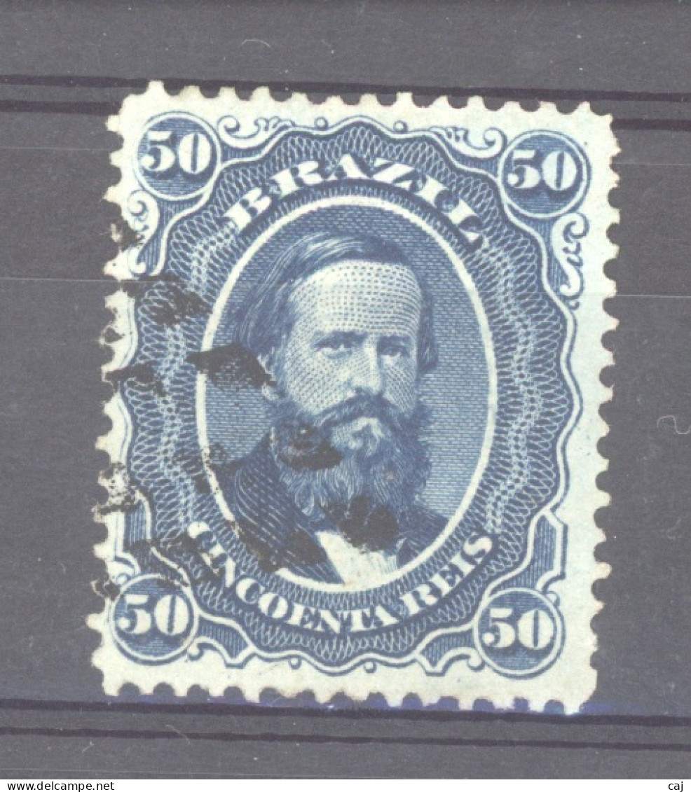 Brésil  :  Yv   25B  (o)  Papier Azuré   ,    N2 - Used Stamps