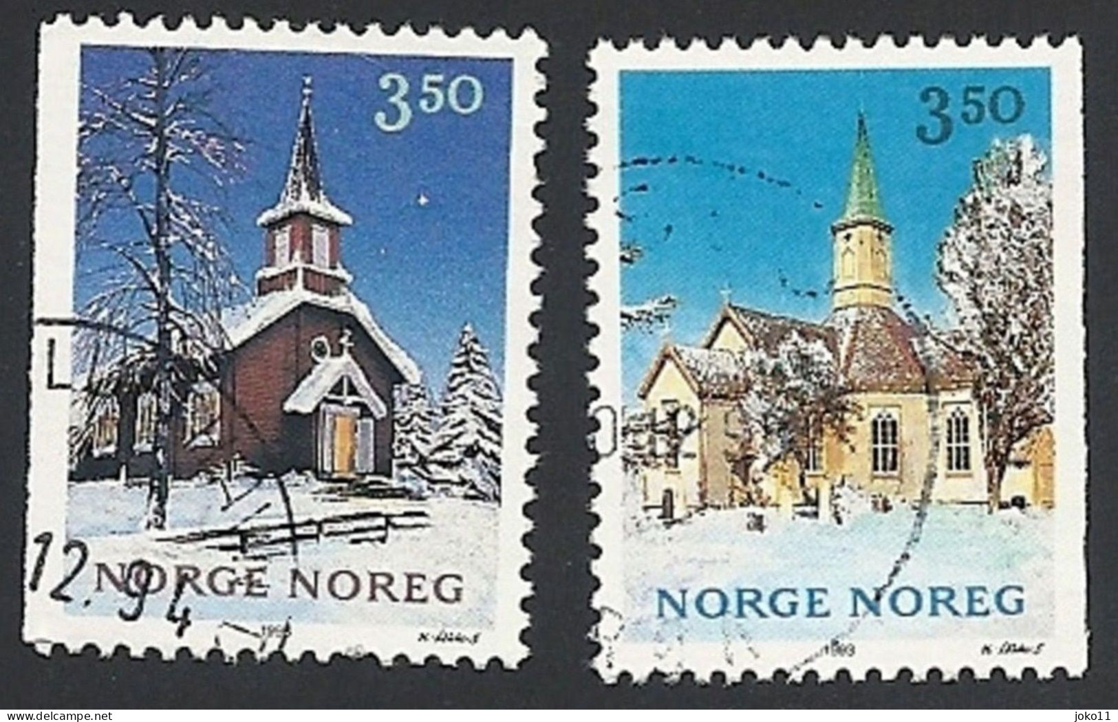 Norwegen, 1993, Mi.-Nr. 1141-1142, Gestempelt - Gebraucht