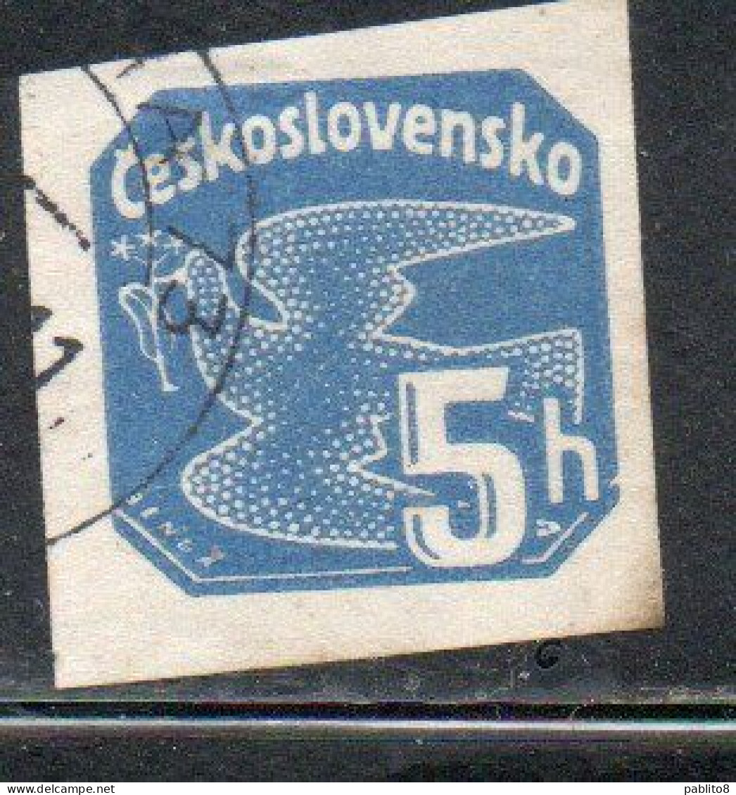 CZECH CECA CZECHOSLOVAKIA CESKA CECOSLOVACCHIA 1937 NEWSPAPER STAMP CARRIER PIGEON 5h USED USATO OBLITERE' - Zeitungsmarken