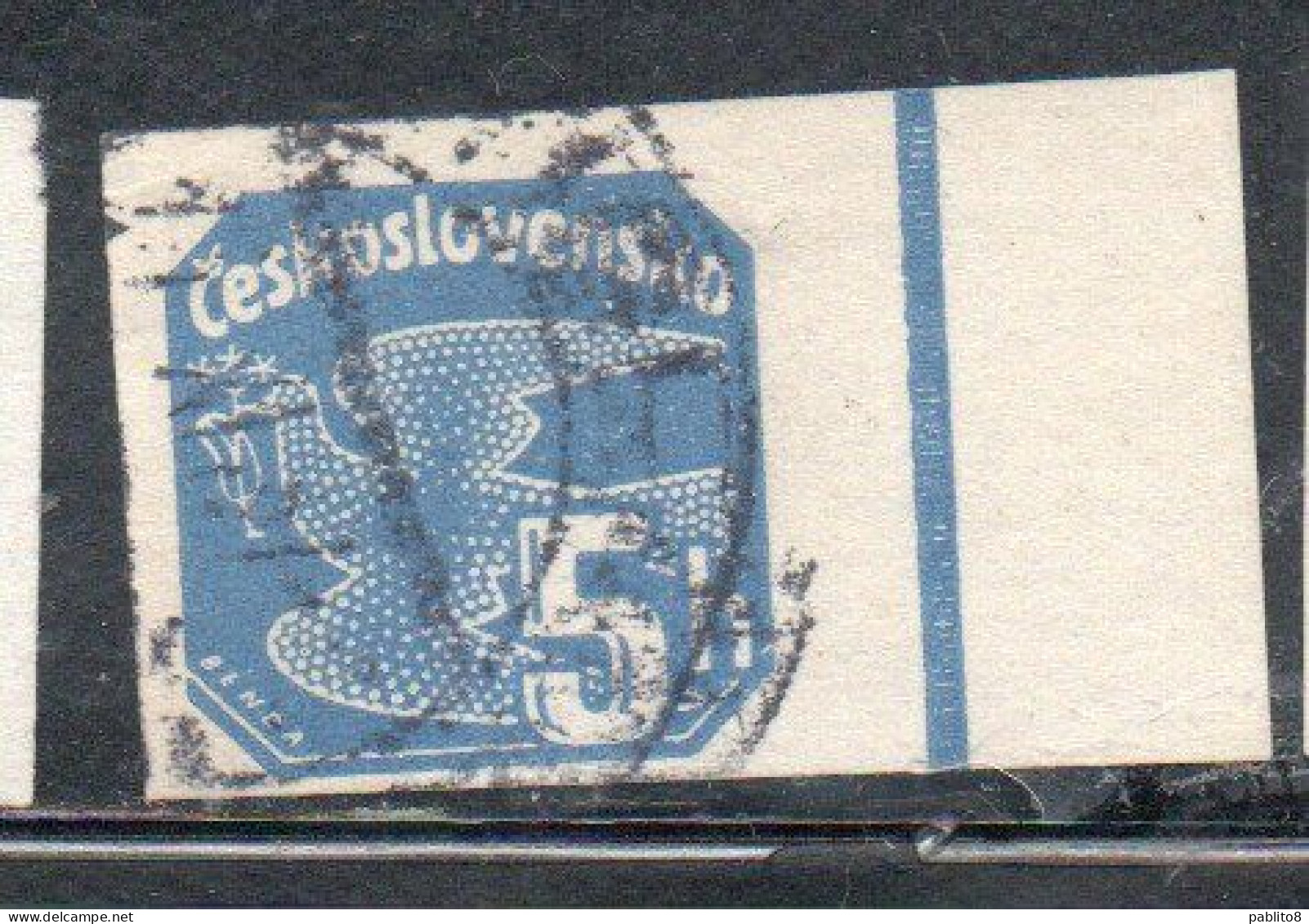 CZECH CECA CZECHOSLOVAKIA CESKA CECOSLOVACCHIA 1937 NEWSPAPER STAMP CARRIER PIGEON 5h USED USATO OBLITERE' - Newspaper Stamps