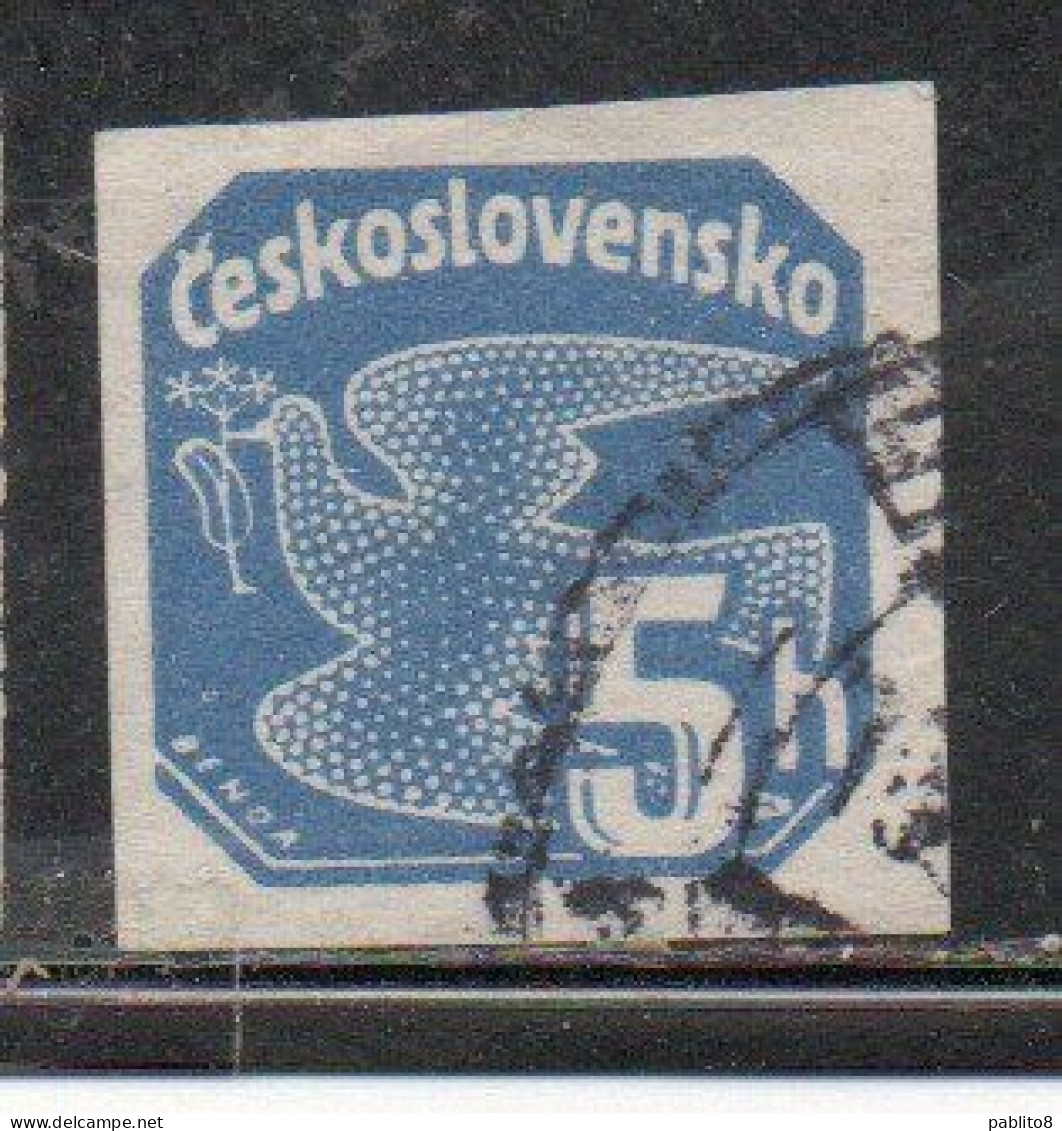 CZECH CECA CZECHOSLOVAKIA CESKA CECOSLOVACCHIA 1937 NEWSPAPER STAMP CARRIER PIGEON 5h USED USATO OBLITERE' - Zeitungsmarken