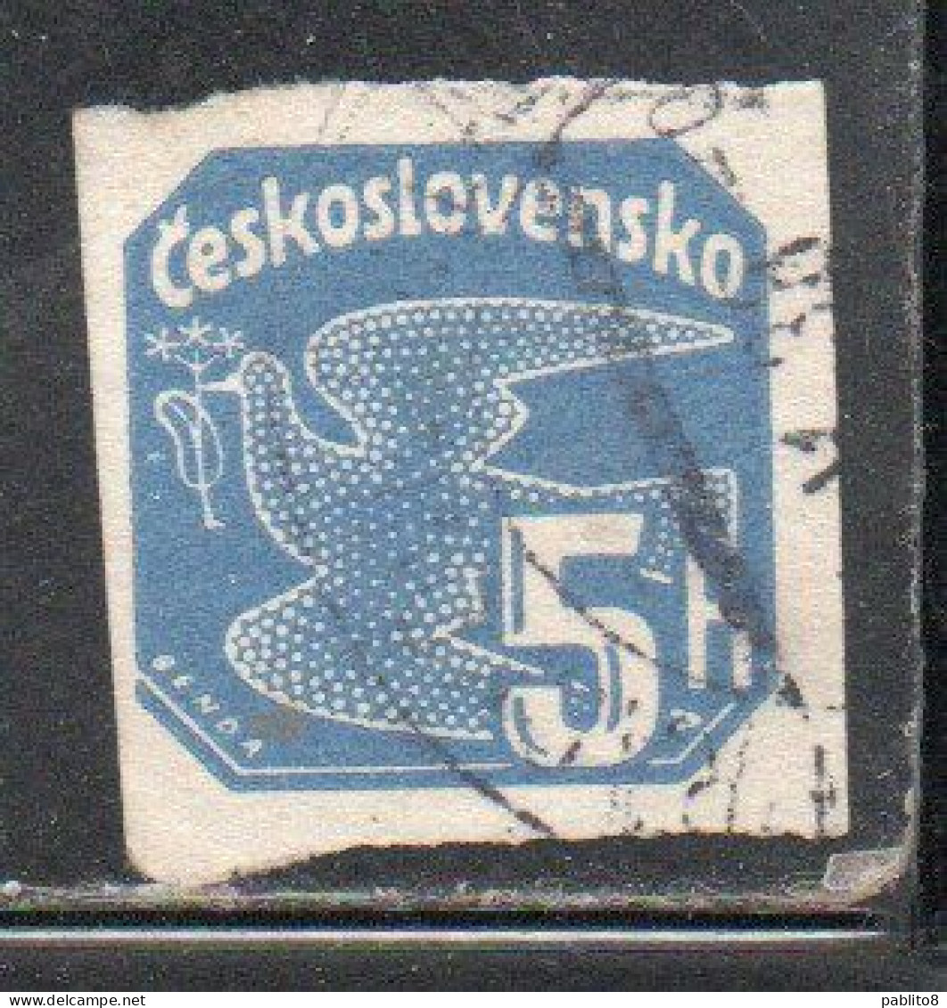 CZECH CECA CZECHOSLOVAKIA CESKA CECOSLOVACCHIA 1937 NEWSPAPER STAMP CARRIER PIGEON 5h USED USATO OBLITERE' - Newspaper Stamps