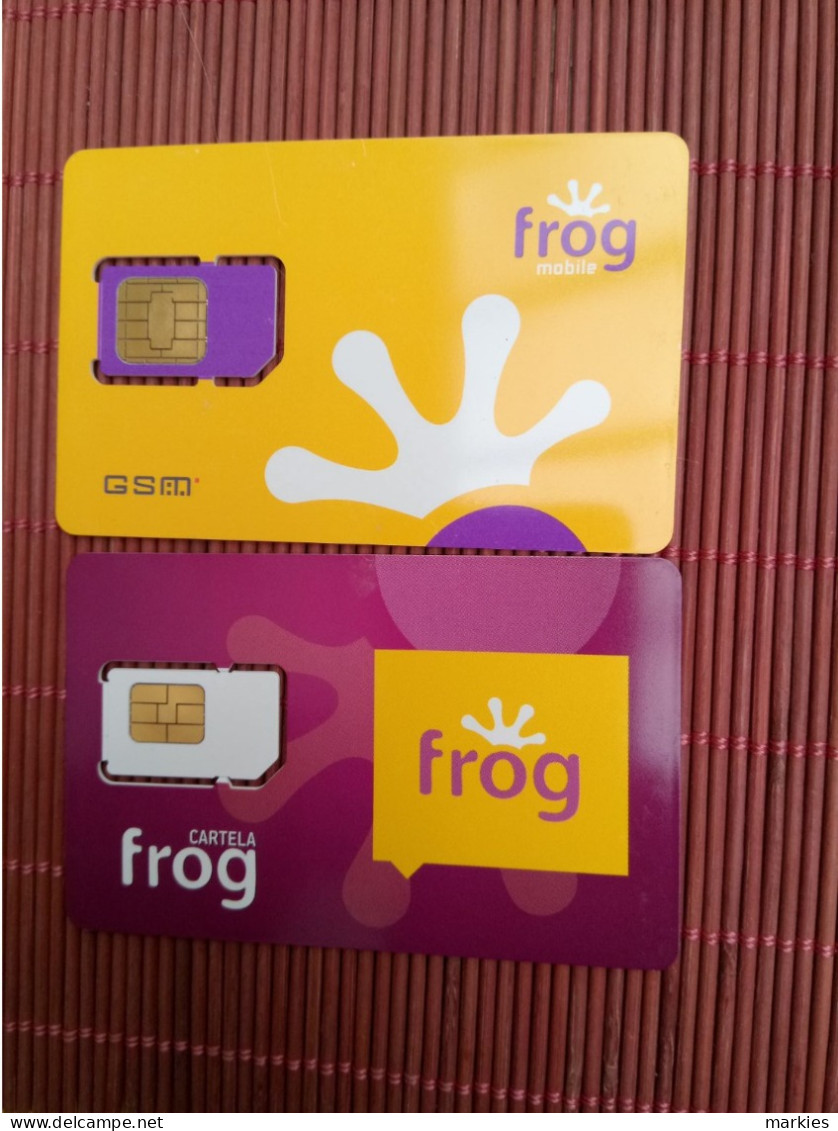 2 Gsm Cards Frog Mobile 2 Photos Mint - Origine Sconosciuta