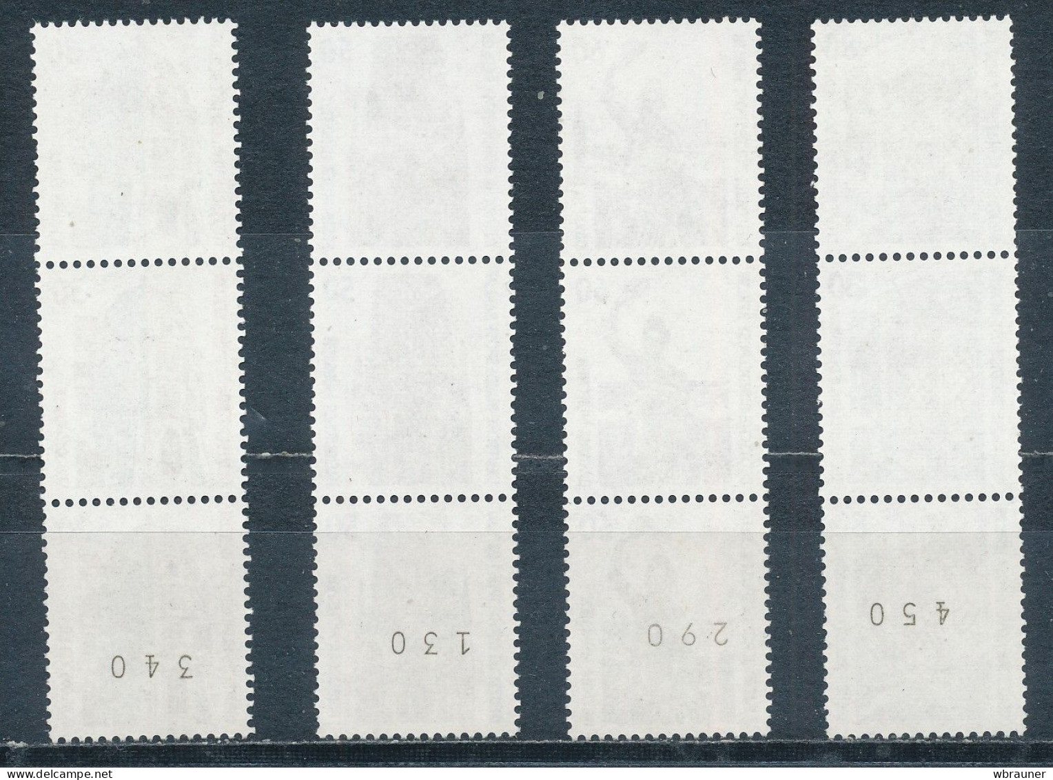 Berlin 793/96 R Im Senkrechten 3er-Streifen Mit Zählnummer ** Mi. 13,60 ++ - Rollenmarken