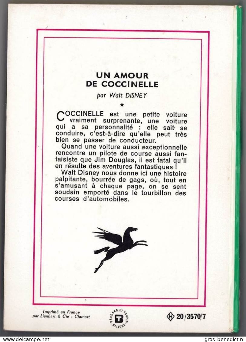Hachette - Bibliothèque Verte N°413 - Studios Disney - "Un Amour De Coccinelle" - 1970 - #Ben&Vte&Disney - Bibliothèque Verte