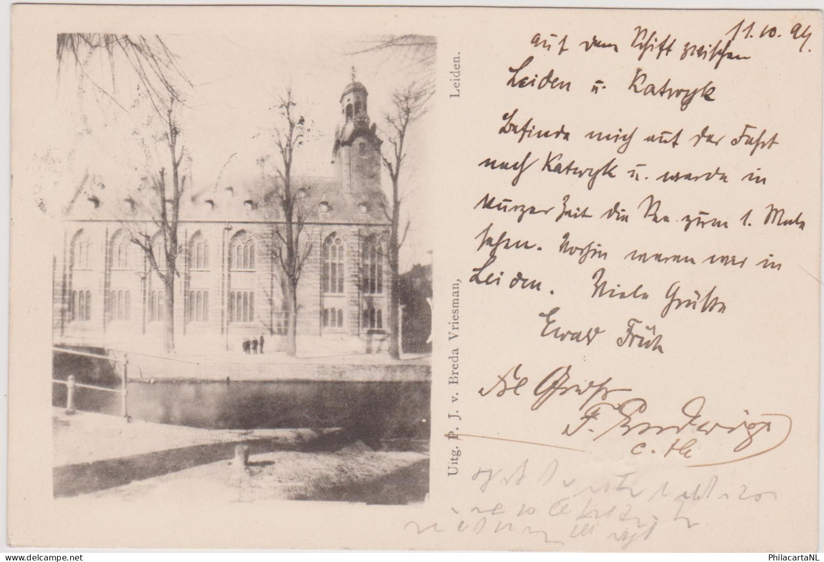 Leiden - Litho Academiegebouw RU Leiden - 1899 - Leiden