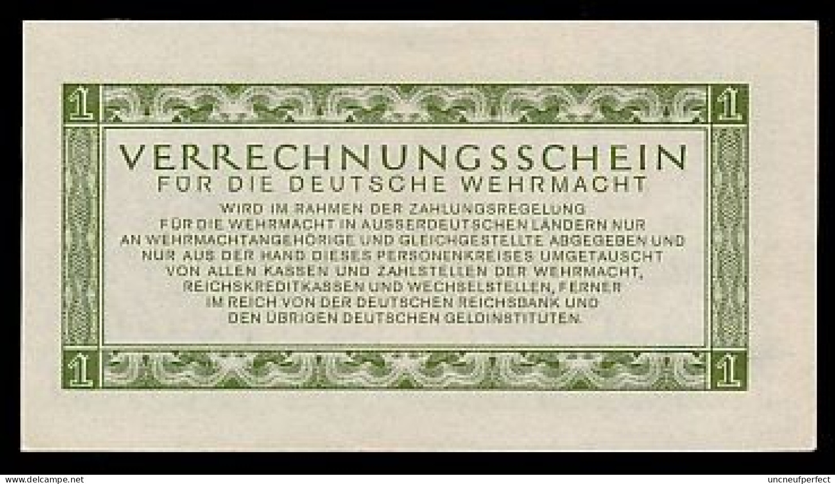 P M38 Ro511  DWM-8. 1 REICHSMARK 1944/45   UNC NEUF - Verrechnungsscheine - Dt. Wehrmacht