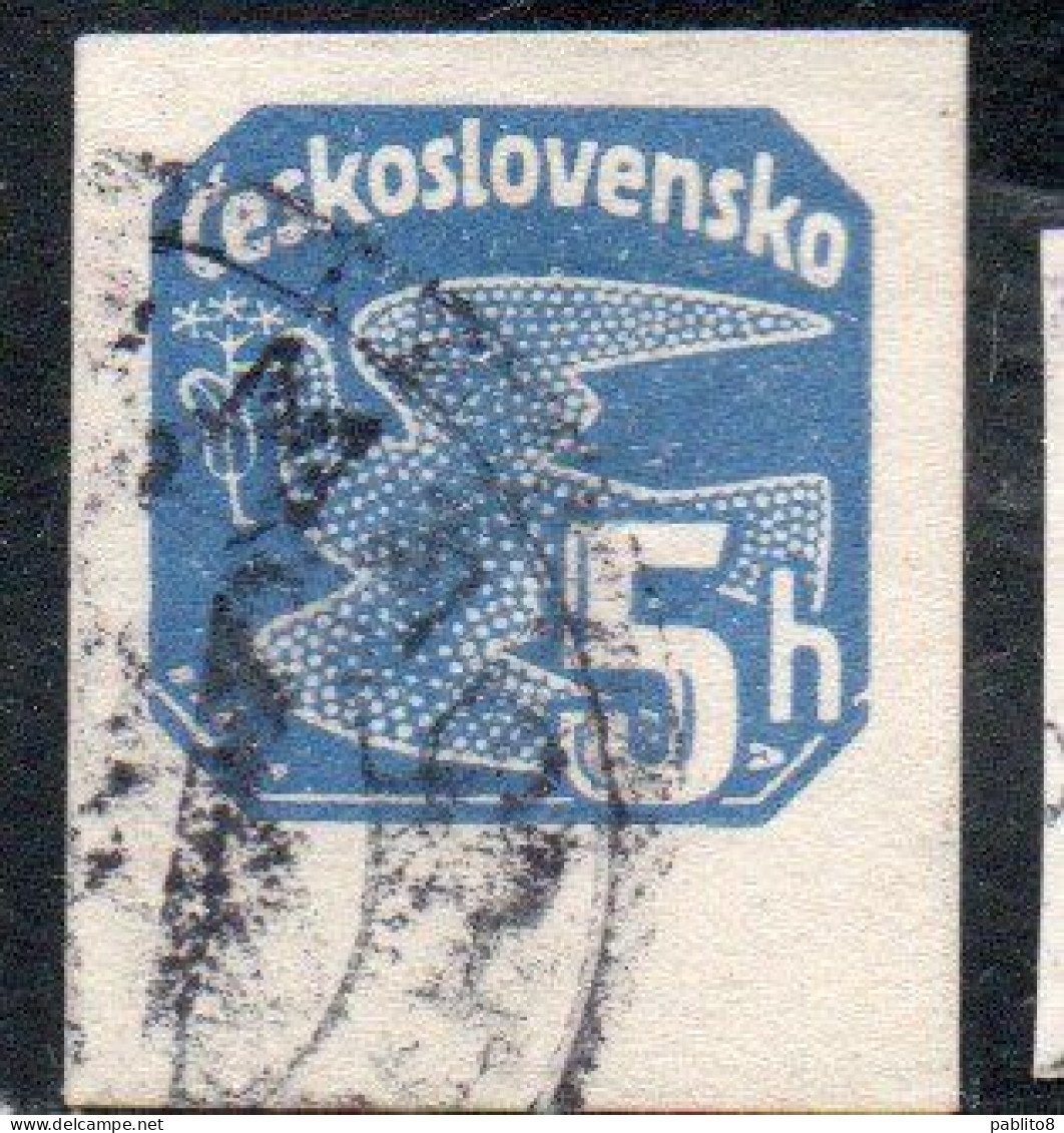 CZECH CECA CZECHOSLOVAKIA CESKA CECOSLOVACCHIA 1937 NEWSPAPER STAMP CARRIER PIGEON 5h USED USATO OBLITERE' - Dagbladzegels