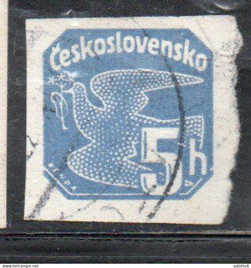 CZECH CECA CZECHOSLOVAKIA CESKA CECOSLOVACCHIA 1937 NEWSPAPER STAMP CARRIER PIGEON 5h USED USATO OBLITERE' - Newspaper Stamps