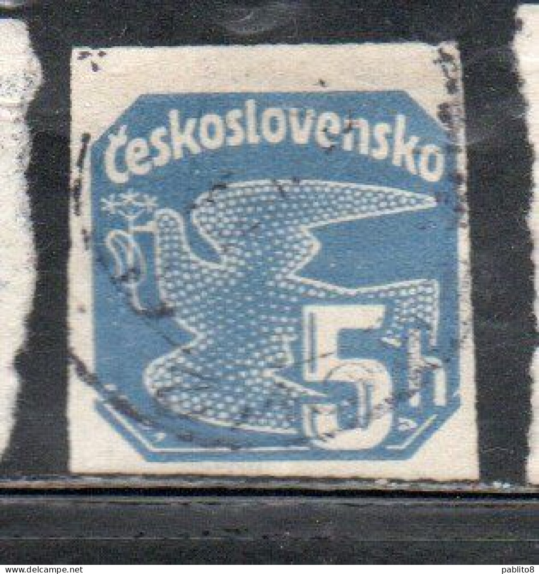 CZECH CECA CZECHOSLOVAKIA CESKA CECOSLOVACCHIA 1937 NEWSPAPER STAMP CARRIER PIGEON 5h USED USATO OBLITERE' - Timbres Pour Journaux