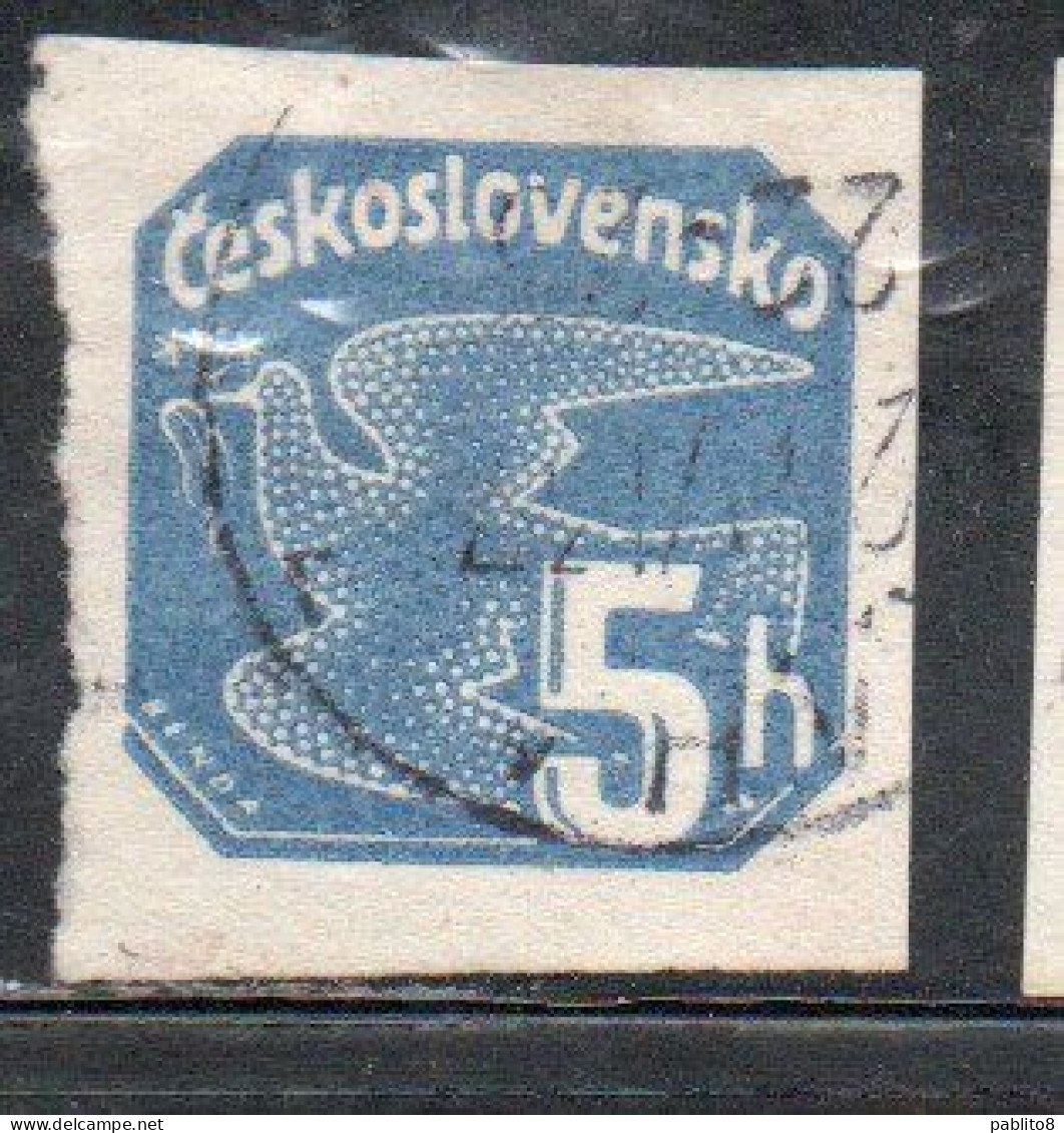 CZECH CECA CZECHOSLOVAKIA CESKA CECOSLOVACCHIA 1937 NEWSPAPER STAMP CARRIER PIGEON 5h USED USATO OBLITERE' - Zeitungsmarken