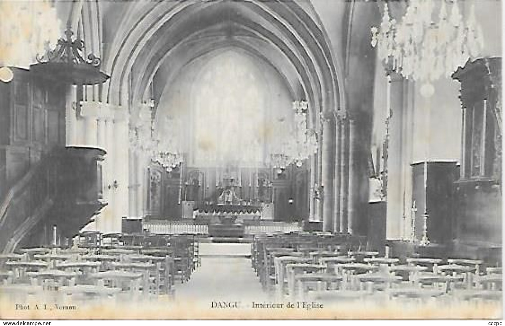 CPA Dangu Intérieur De L'Eglise - Dangu