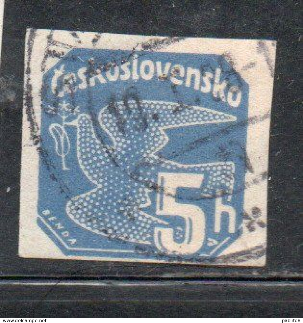 CZECH CECA CZECHOSLOVAKIA CESKA CECOSLOVACCHIA 1937 NEWSPAPER STAMP CARRIER PIGEON 5h USED USATO OBLITERE' - Newspaper Stamps