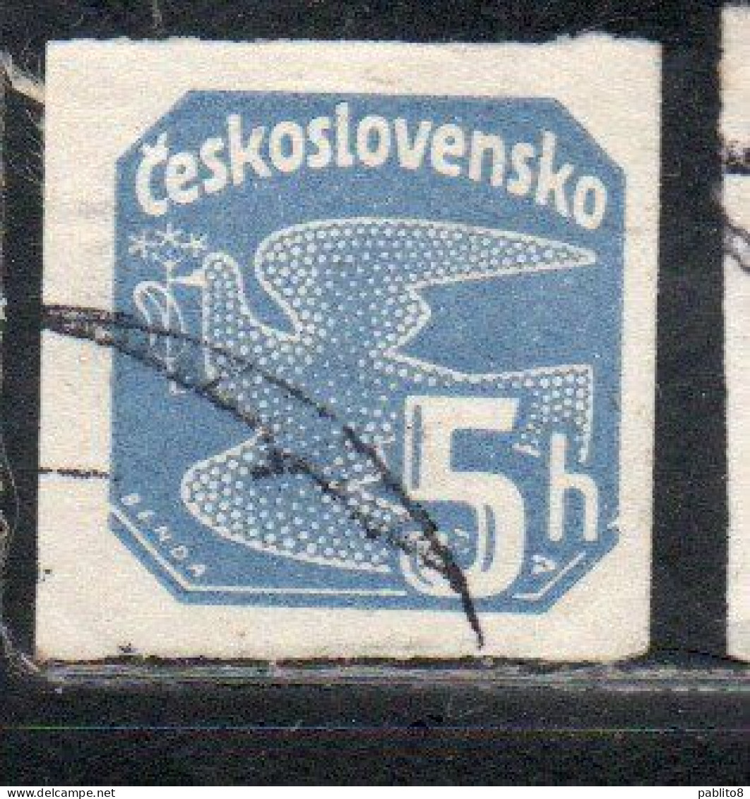 CZECH CECA CZECHOSLOVAKIA CESKA CECOSLOVACCHIA 1937 NEWSPAPER STAMP CARRIER PIGEON 5h USED USATO OBLITERE' - Zeitungsmarken