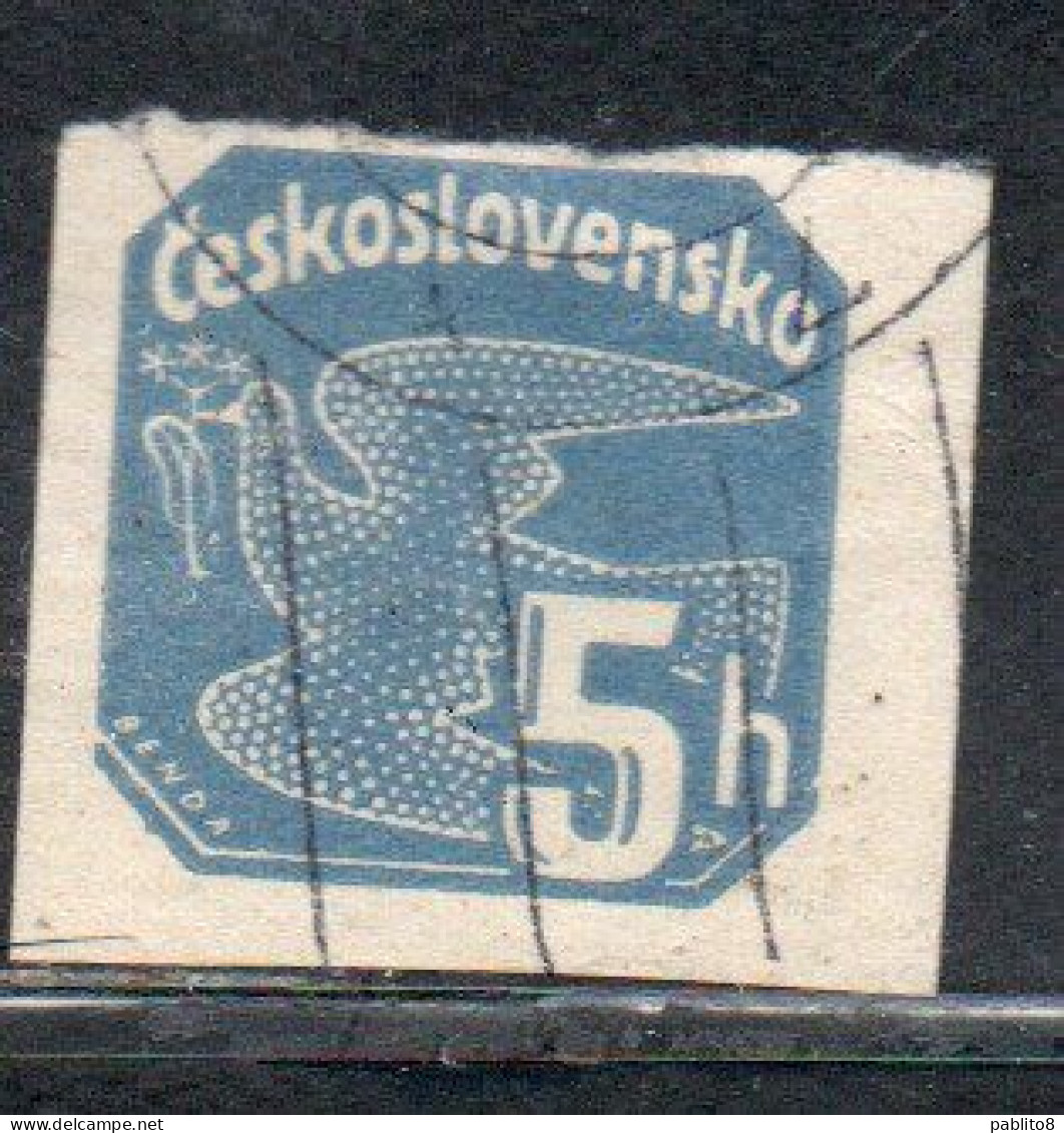 CZECH CECA CZECHOSLOVAKIA CESKA CECOSLOVACCHIA 1937 NEWSPAPER STAMP CARRIER PIGEON 5h USED USATO OBLITERE' - Dagbladzegels