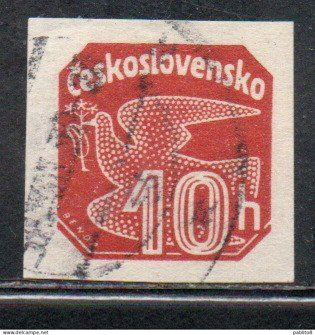 CZECH CECA CZECHOSLOVAKIA CESKA CECOSLOVACCHIA 1937 NEWSPAPER STAMP CARRIER PIGEON 10h USED USATO OBLITERE' - Zeitungsmarken