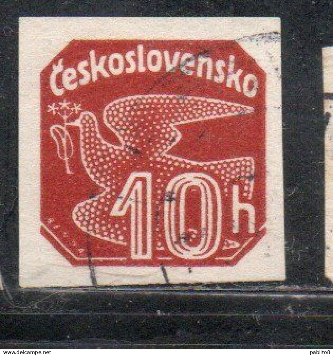 CZECH CECA CZECHOSLOVAKIA CESKA CECOSLOVACCHIA 1937 NEWSPAPER STAMP CARRIER PIGEON 10h USED USATO OBLITERE' - Newspaper Stamps