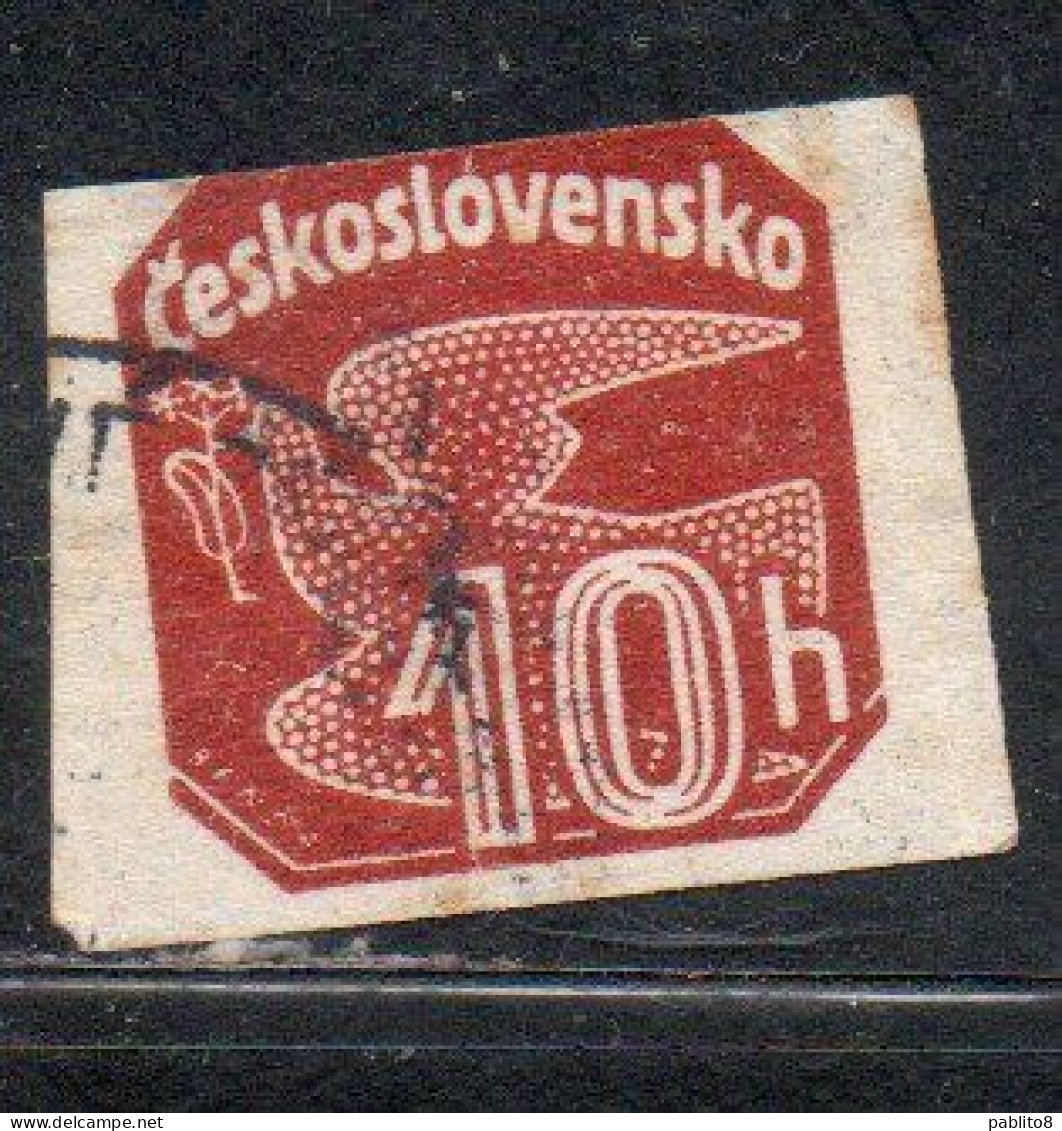 CZECH CECA CZECHOSLOVAKIA CESKA CECOSLOVACCHIA 1937 NEWSPAPER STAMP CARRIER PIGEON 10h USED USATO OBLITERE' - Newspaper Stamps