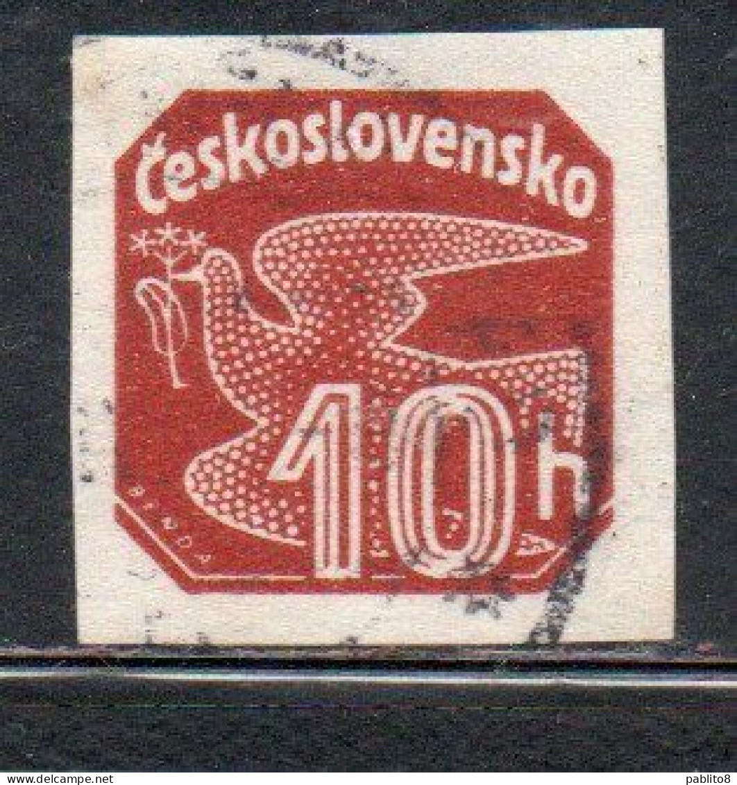 CZECH CECA CZECHOSLOVAKIA CESKA CECOSLOVACCHIA 1937 NEWSPAPER STAMP CARRIER PIGEON 10h USED USATO OBLITERE' - Newspaper Stamps