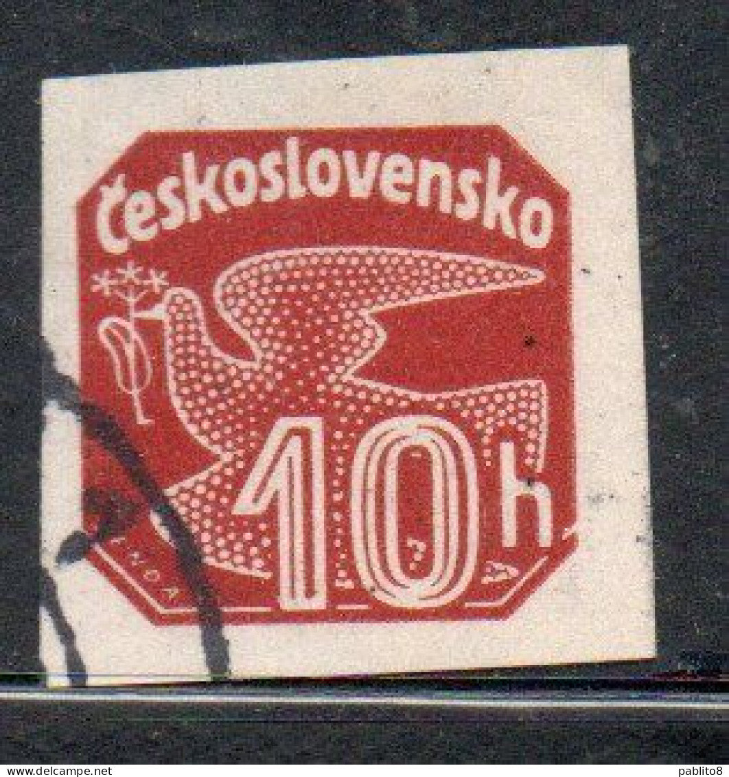 CZECH CECA CZECHOSLOVAKIA CESKA CECOSLOVACCHIA 1937 NEWSPAPER STAMP CARRIER PIGEON 10h USED USATO OBLITERE' - Newspaper Stamps