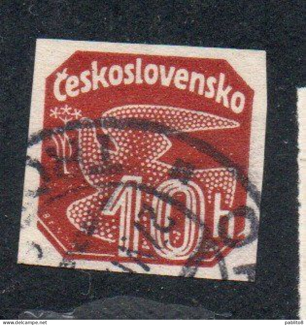 CZECH CECA CZECHOSLOVAKIA CESKA CECOSLOVACCHIA 1937 NEWSPAPER STAMP CARRIER PIGEON 10h USED USATO OBLITERE' - Francobolli Per Giornali