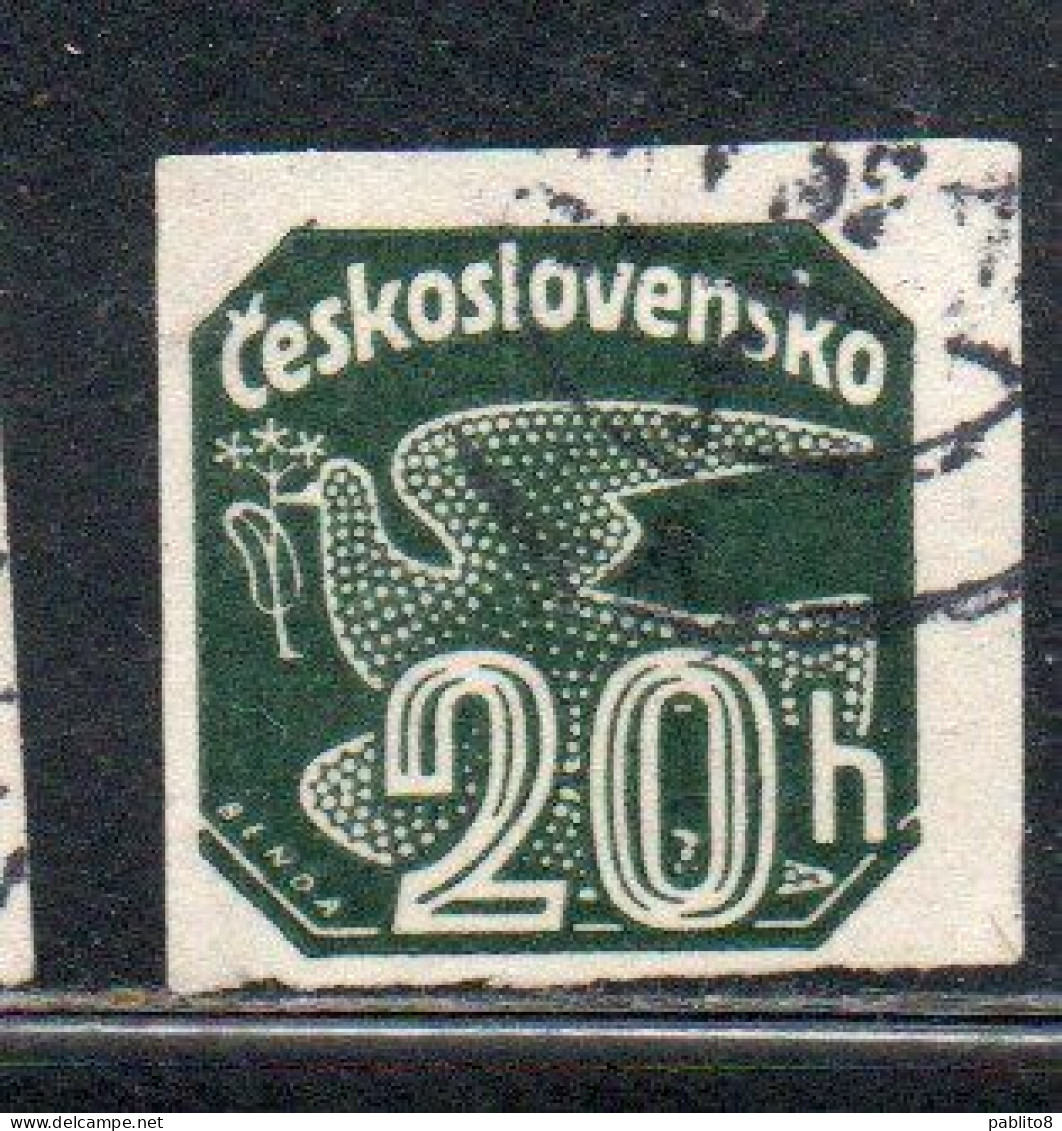 CZECH CECA CZECHOSLOVAKIA CESKA CECOSLOVACCHIA 1937 NEWSPAPER STAMP CARRIER PIGEON 20h USED USATO OBLITERE' - Timbres Pour Journaux