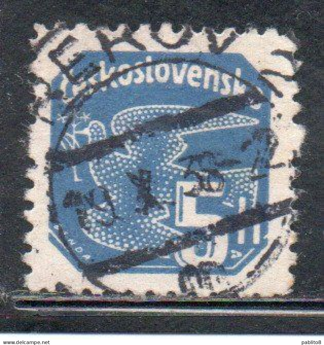 CZECH CECA CZECHOSLOVAKIA CESKA CECOSLOVACCHIA 1937 PERFORATED NEWSPAPER STAMP CARRIER PIGEON 5h USED USATO OBLITERE' - Timbres Pour Journaux