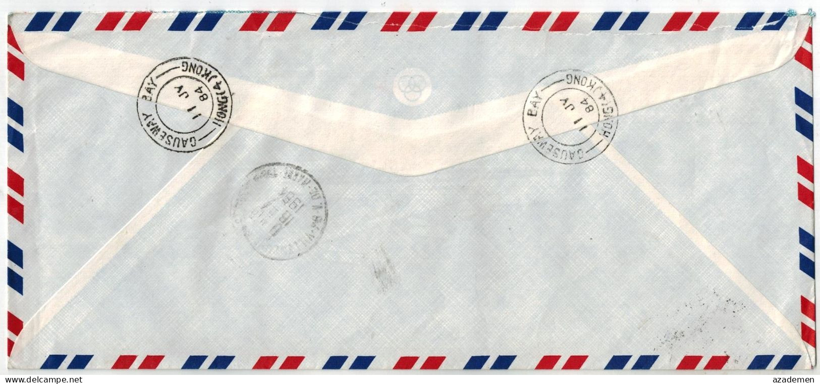 HONG KONG  Lettre Pour La France 1984. - Briefe U. Dokumente