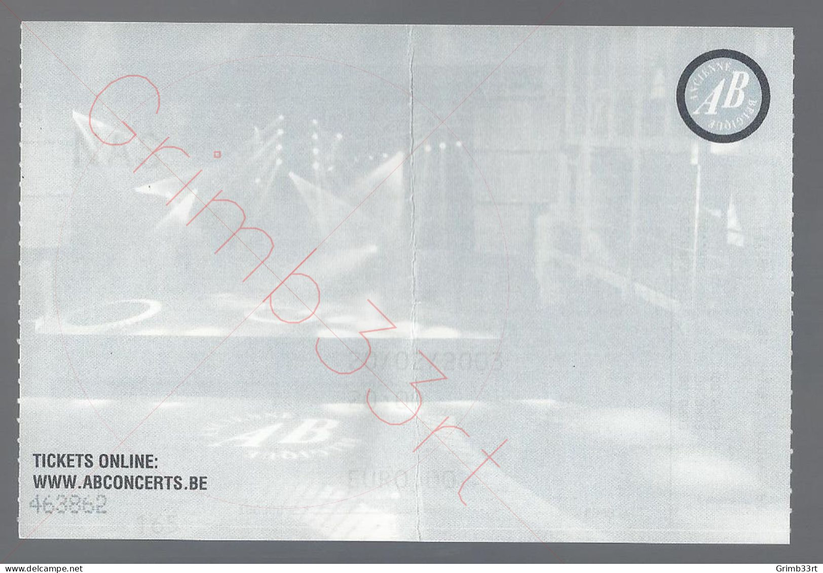 NAS - 20 Februari 2003 - Ancienne Belgique (BE) - Concert Ticket - Tickets De Concerts