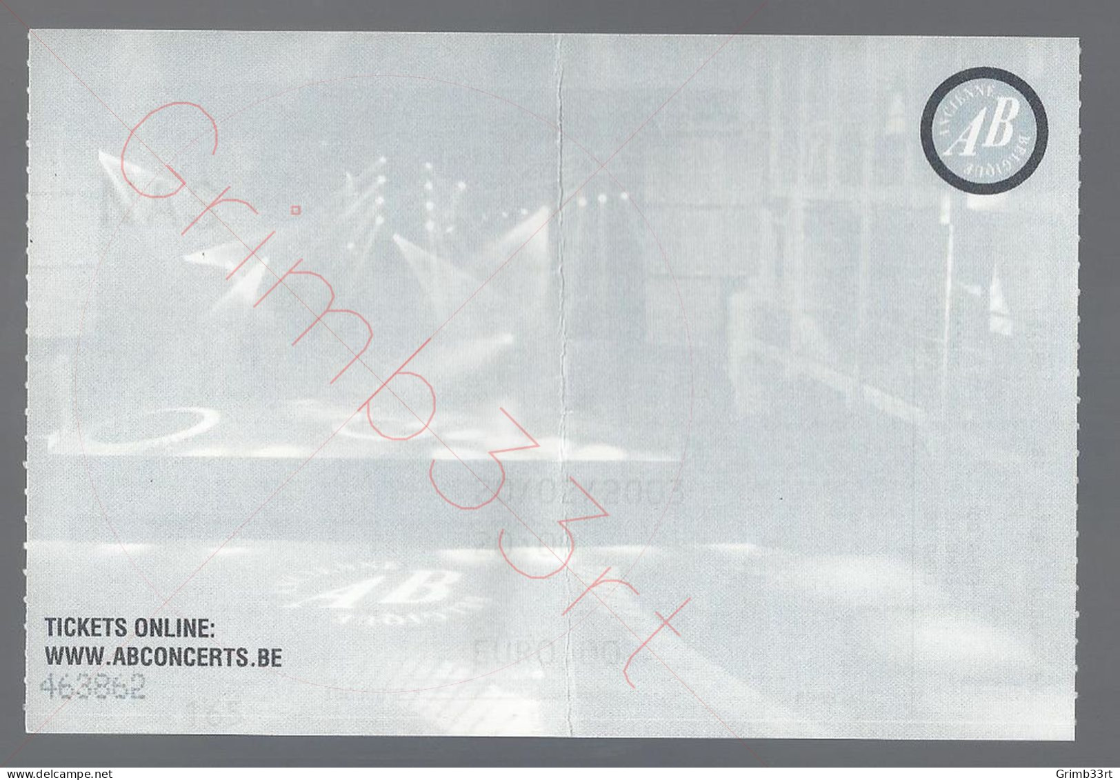 NAS - 20 Februari 2003 - Ancienne Belgique (BE) - Concert Ticket - Konzertkarten