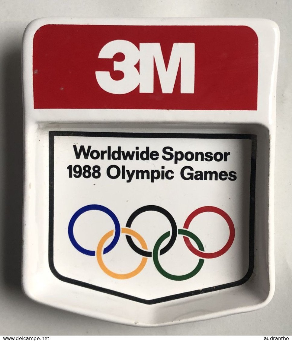 Rare Cendrier 3M Worldwide Sponsor 1988 Olympic Games En Céramique De Champagne Jeux Olympiques De SEOUL - Apparel, Souvenirs & Other