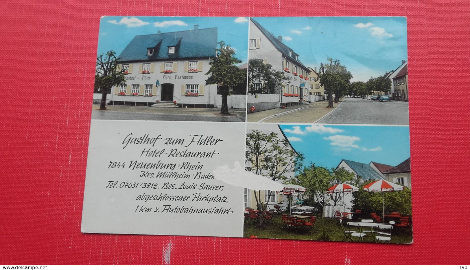 Gasthof Zum Adler.Neuenburg/Rhein - Muellheim