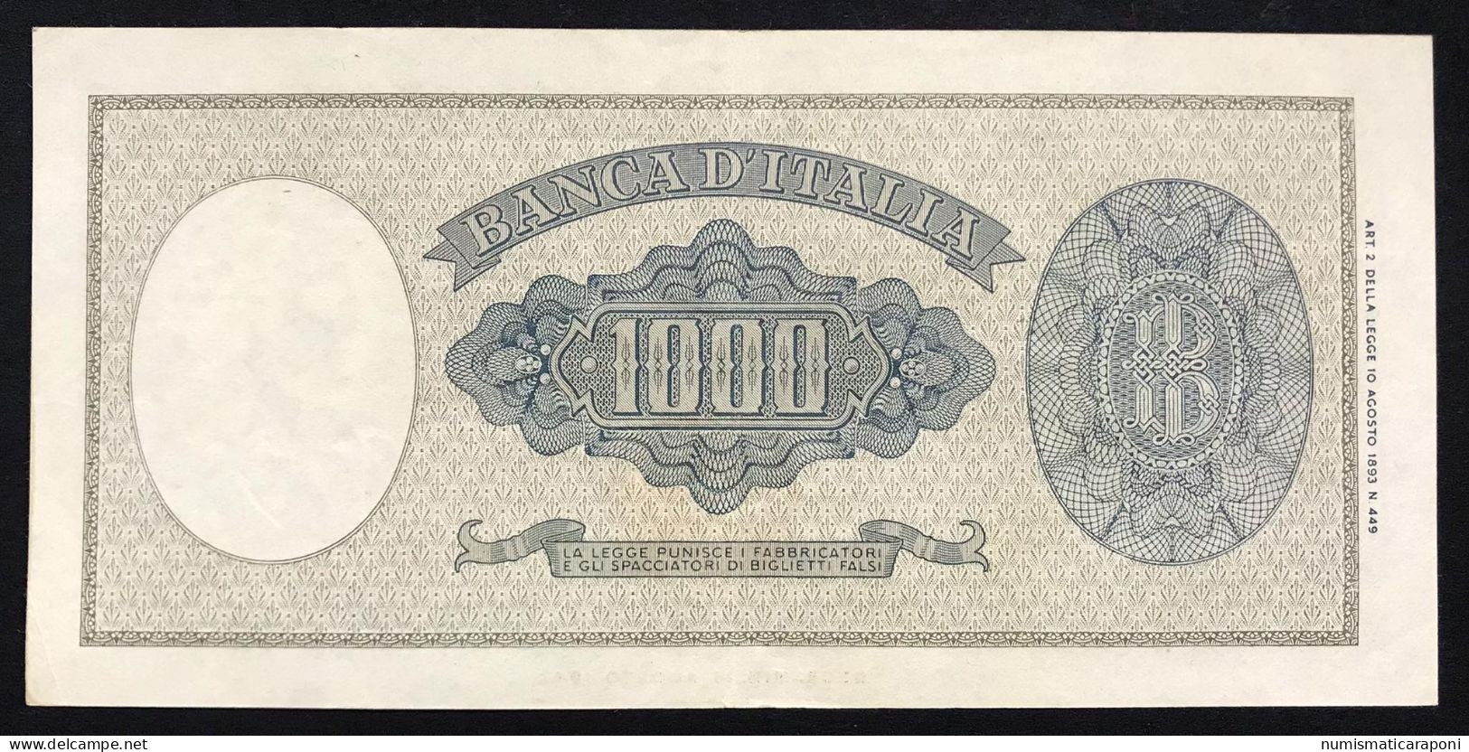 1000 Lire Medusa 15 09 1959 Bel Bb/spl Naturale Ottimi Colori  LOTTO 4804 - 1000 Lire