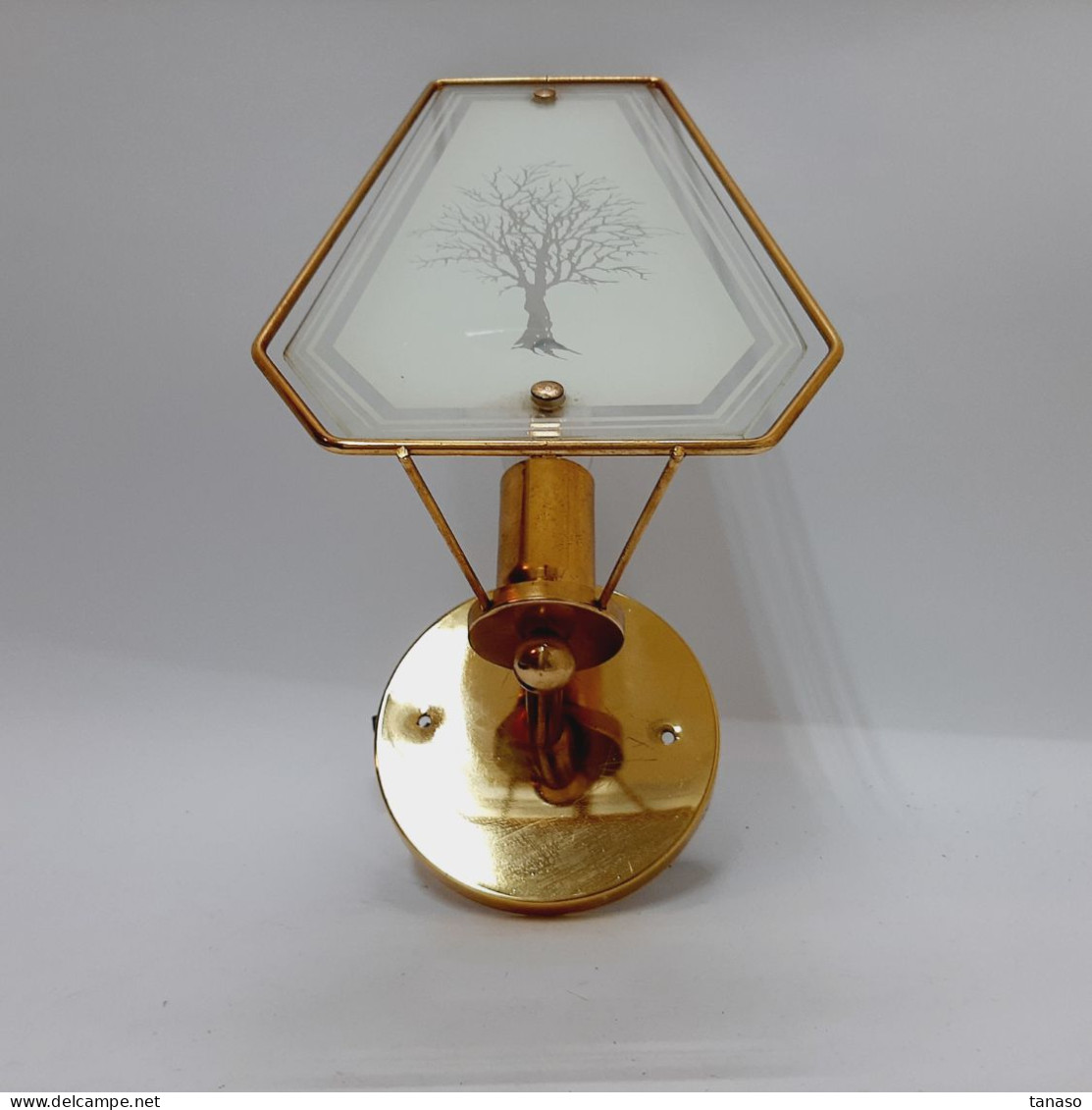 Simple Glass And Brass Wall Sconce(5.1) - Other & Unclassified