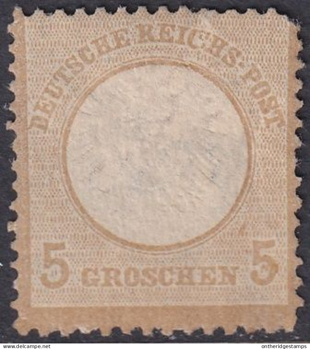 Germany 1872 Sc 20 Deutschland Mi 22 MH* Partial Gum Paper Adhesion - Unused Stamps