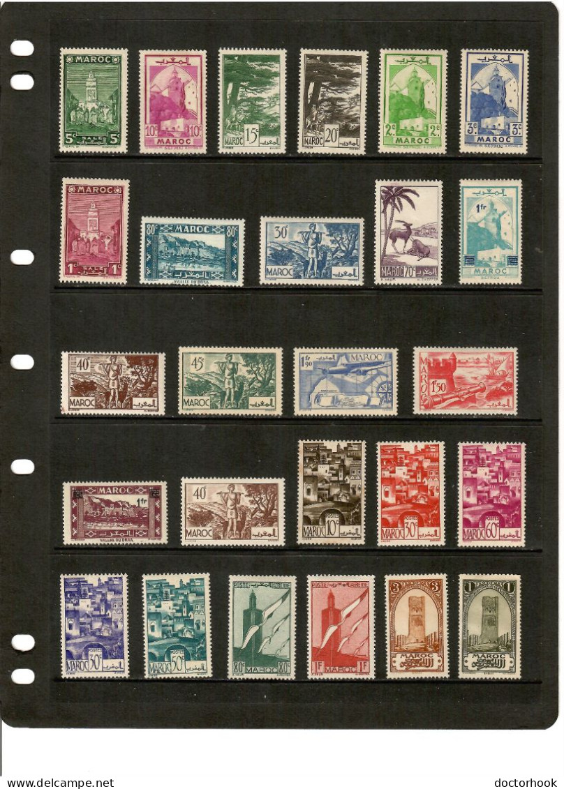 FRENCH MOROCCO---Collection Of MINT LIGHT HINGED/HINGED DL-1229 - Collections (sans Albums)