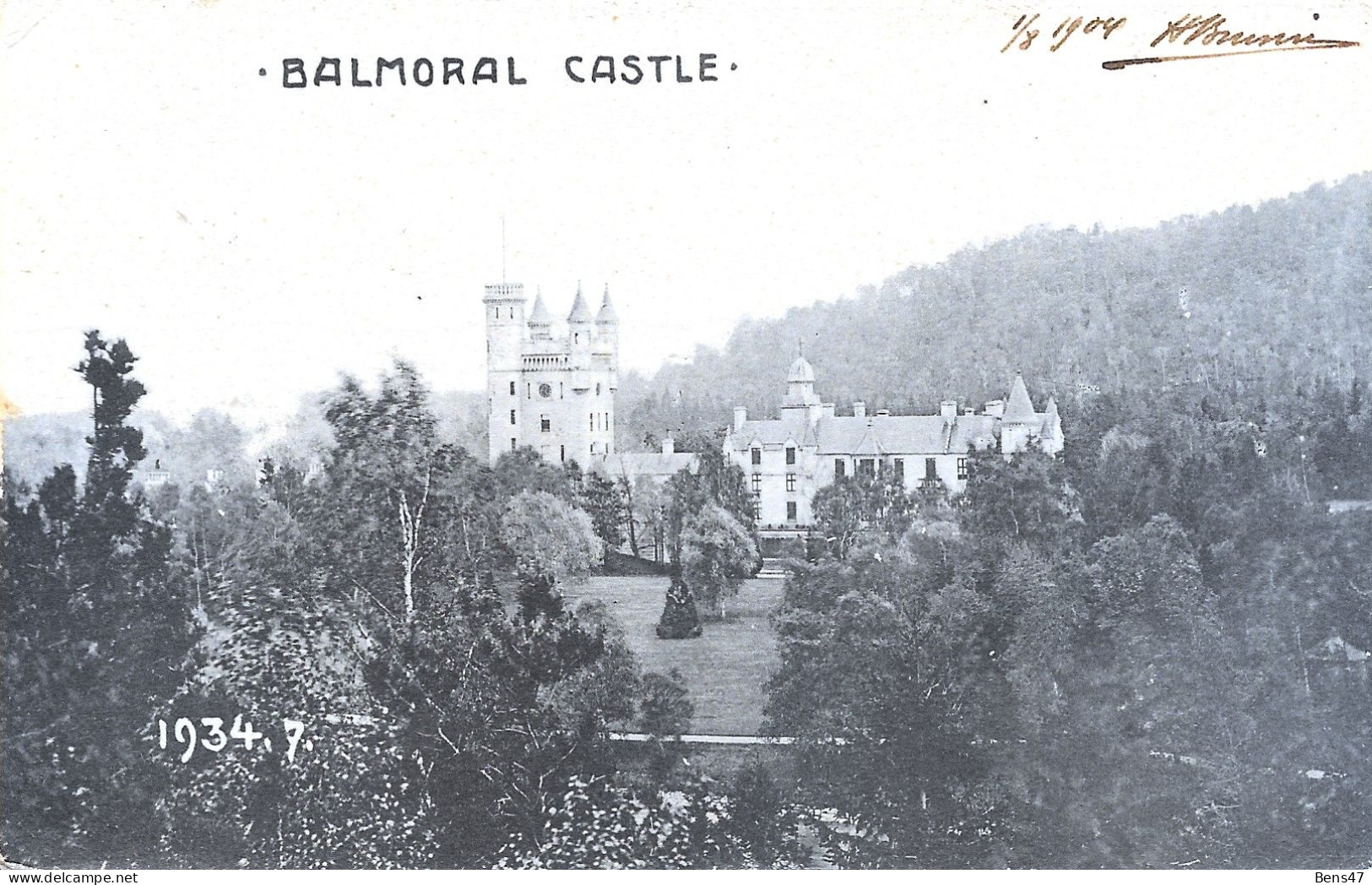 Balmoral Castel 1-8-1904 - Aberdeenshire