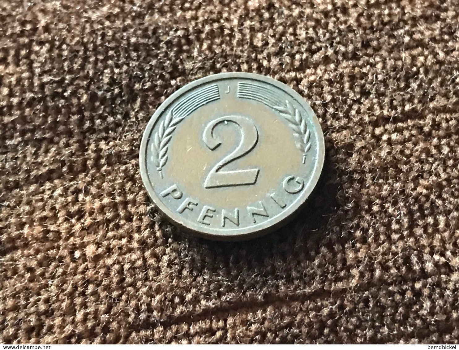 Münze Münzen Umlaufmünze Deutschland BRD 2 Pfennig 1960 Münzzeichen J - 2 Pfennig